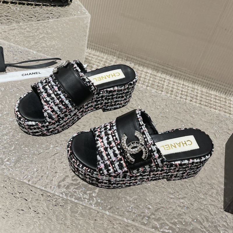 Chanel Platform Slippers