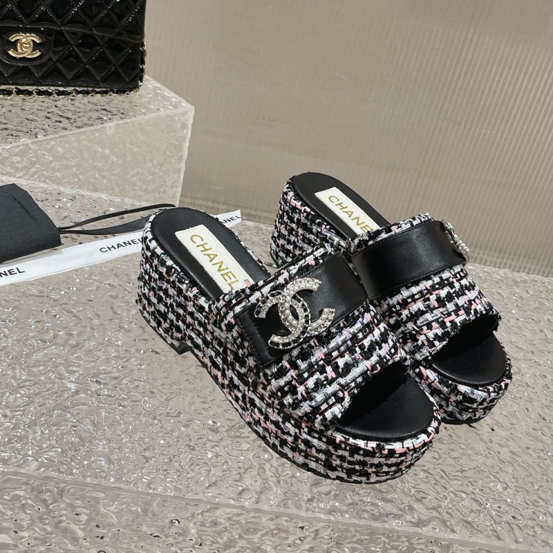 Chanel Platform Slippers