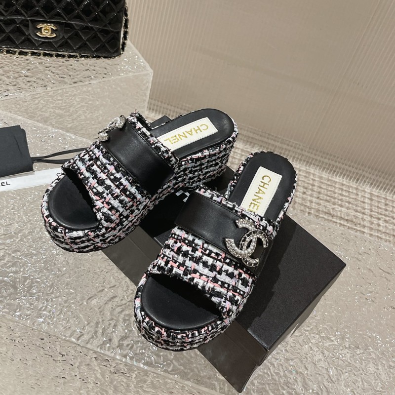 Chanel Platform Slippers