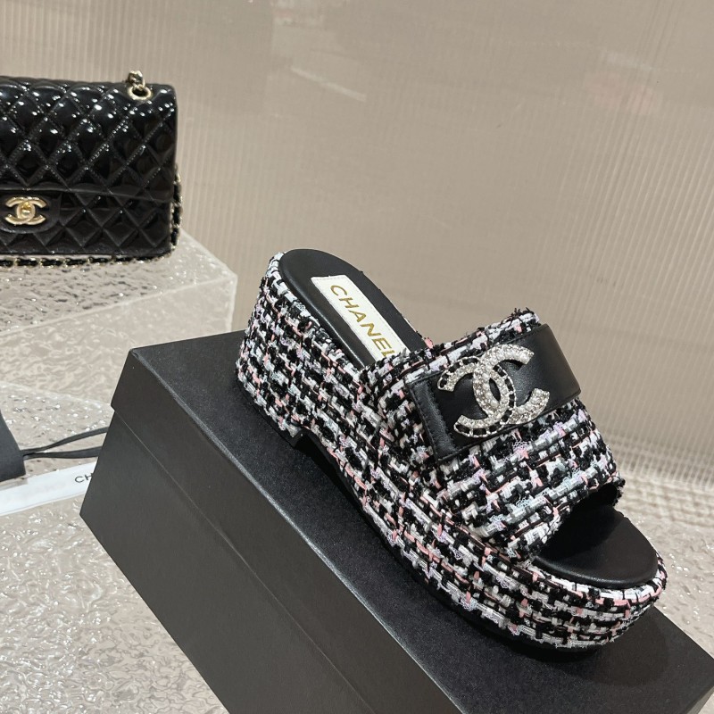 Chanel Platform Slippers