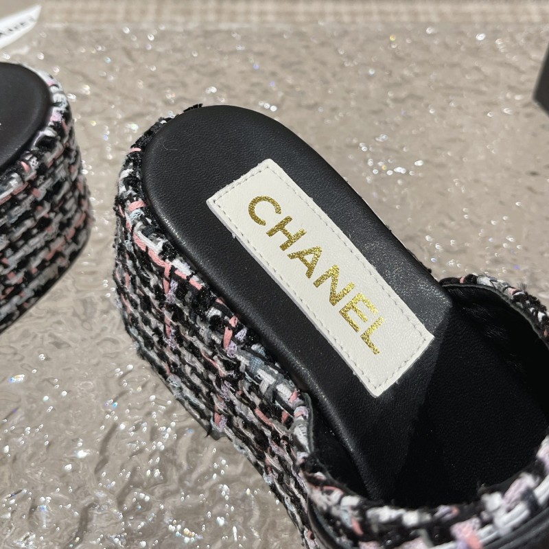 Chanel Platform Slippers