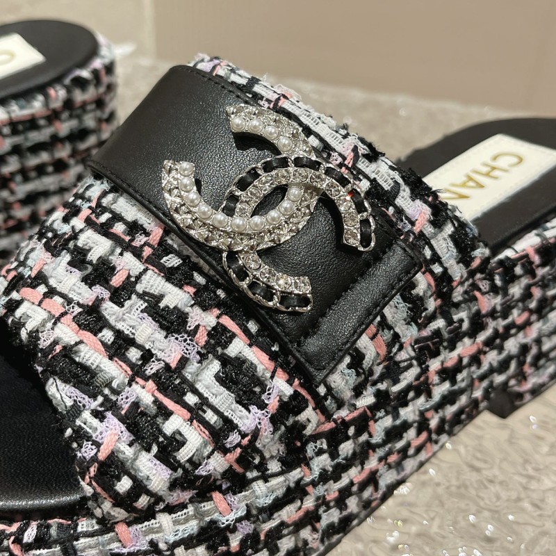 Chanel Platform Slippers