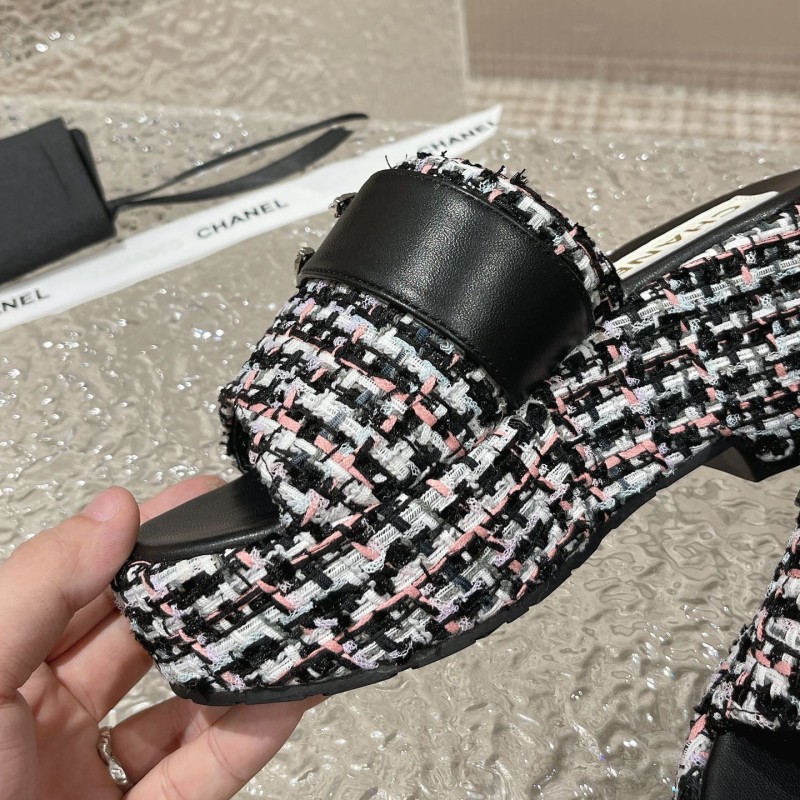 Chanel Platform Slippers