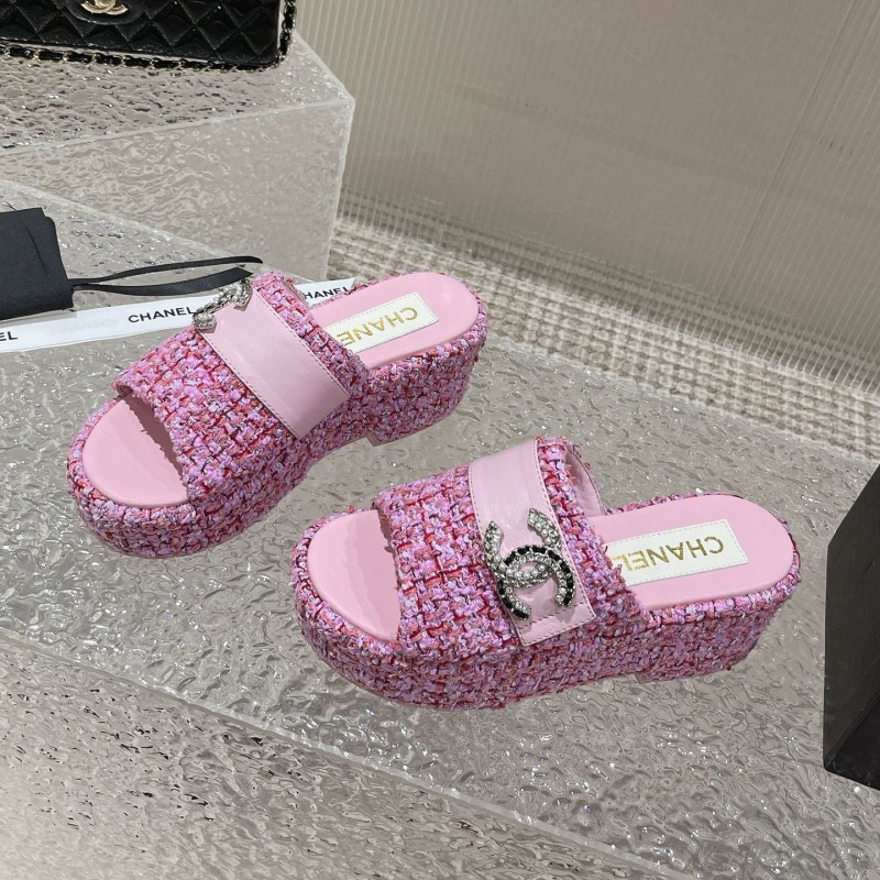 Chanel Platform Slippers