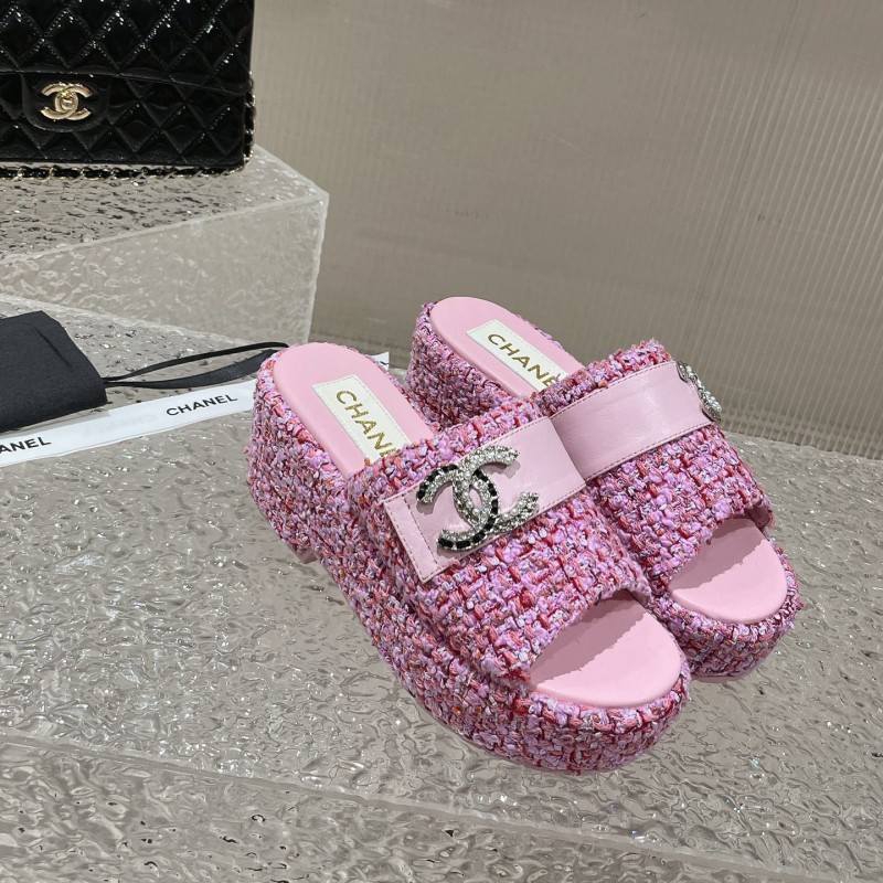 Chanel Platform Slippers