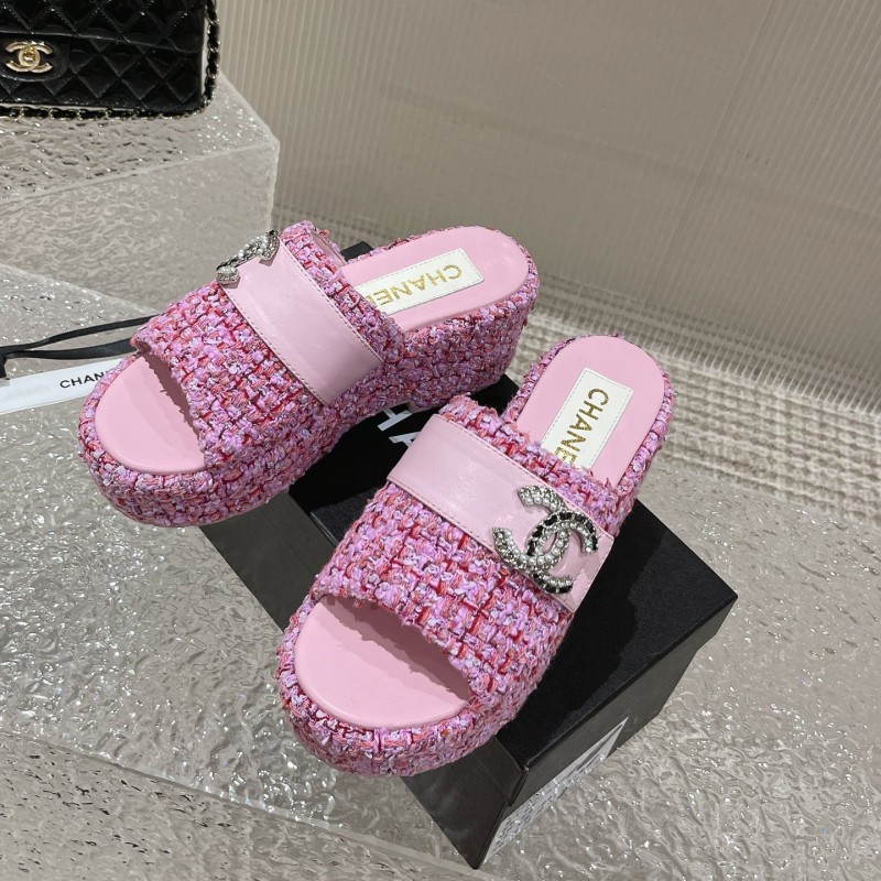 Chanel Platform Slippers