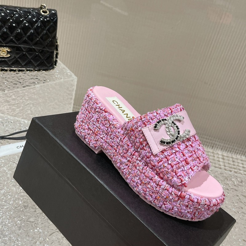 Chanel Platform Slippers