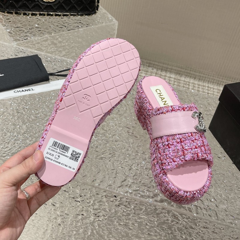 Chanel Platform Slippers