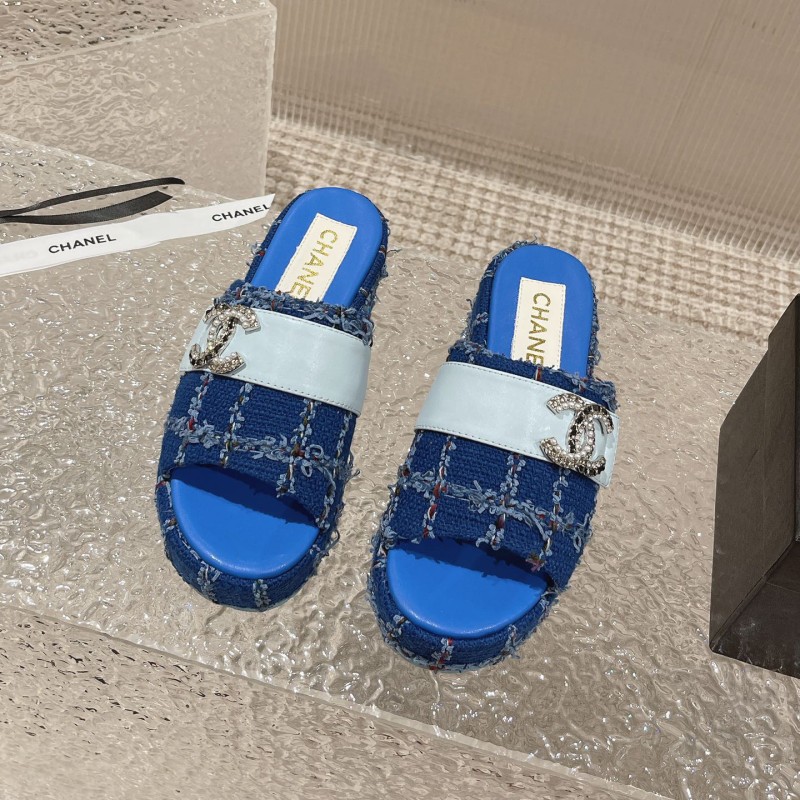 Chanel Platform Slippers