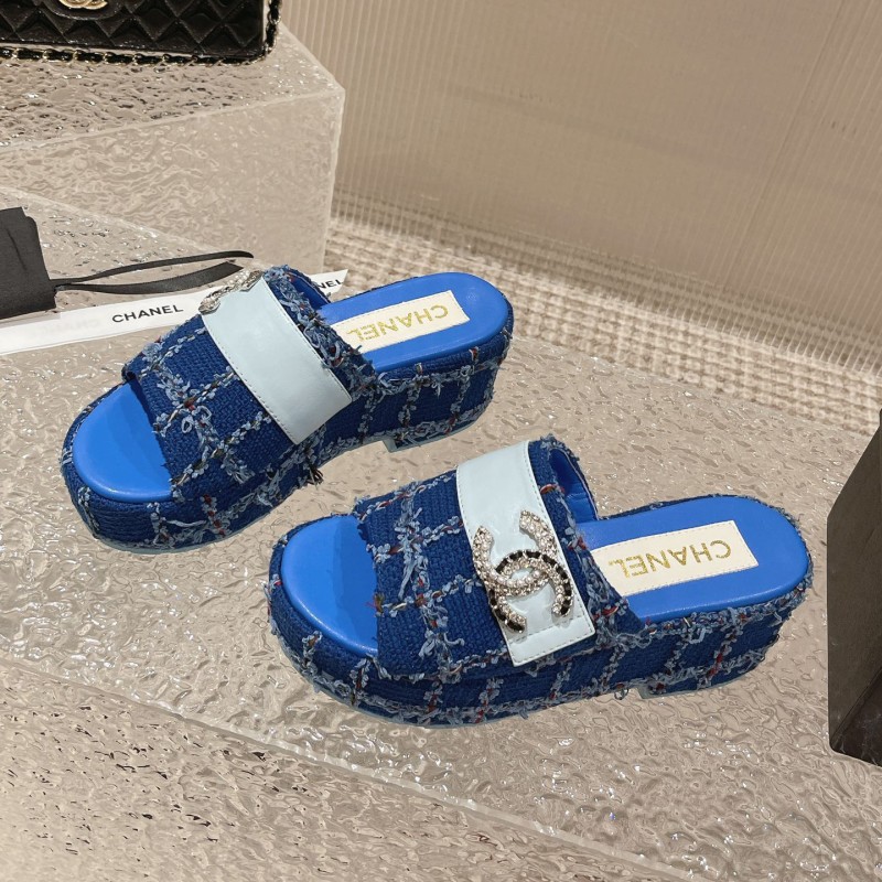 Chanel Platform Slippers