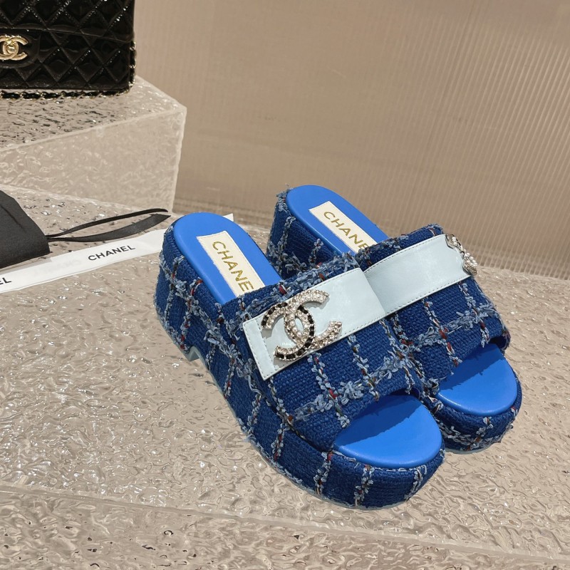 Chanel Platform Slippers