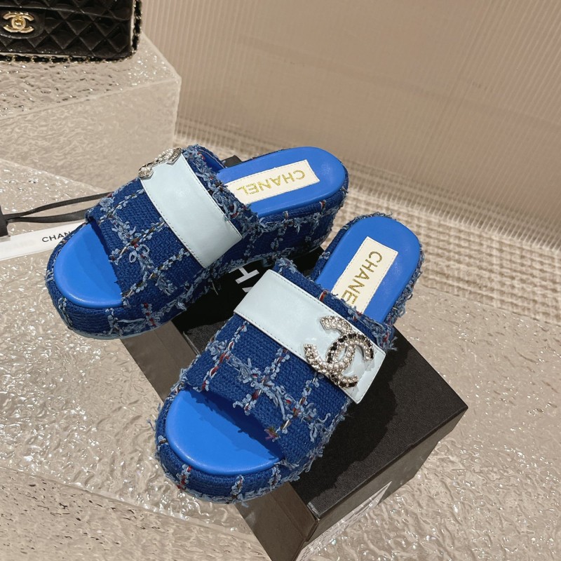 Chanel Platform Slippers