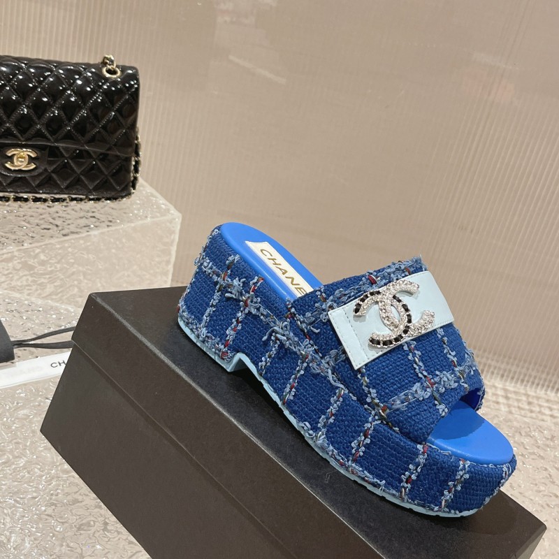 Chanel Platform Slippers