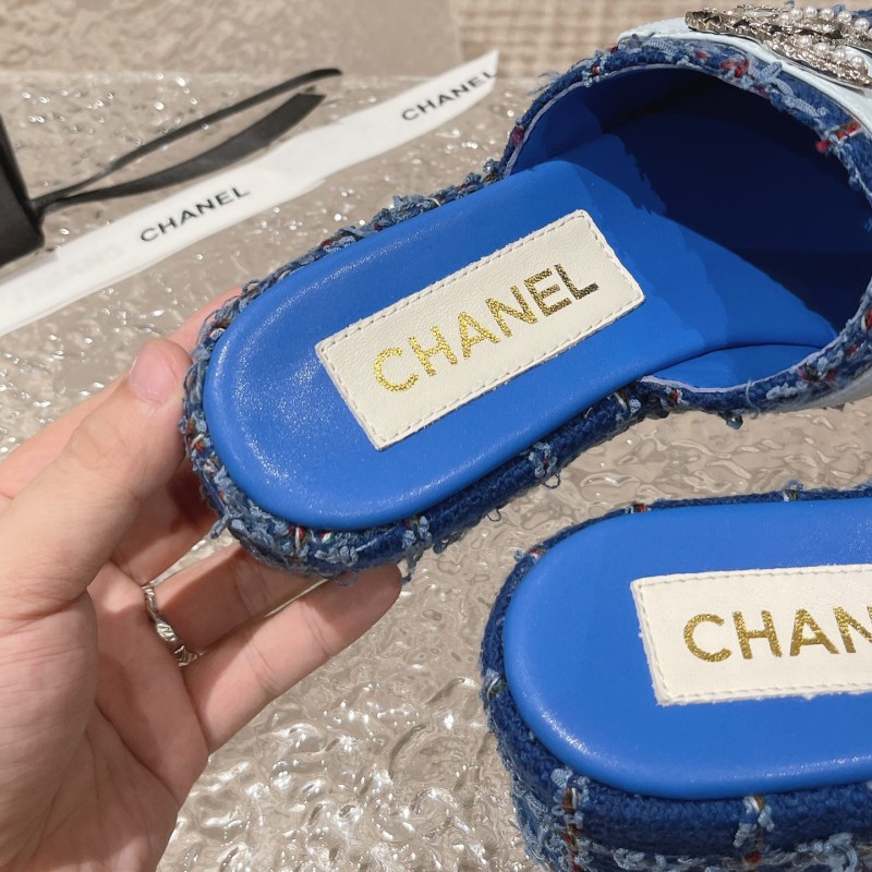 Chanel Platform Slippers