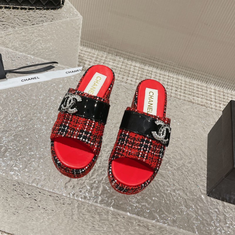 Chanel Platform Slippers