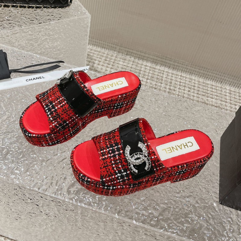 Chanel Platform Slippers