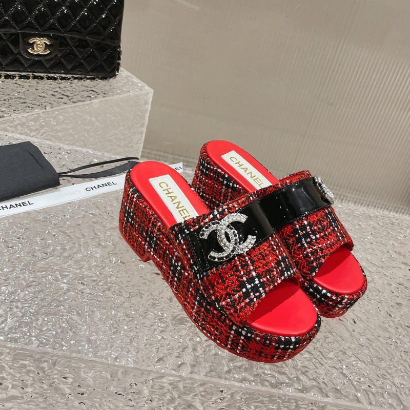 Chanel Platform Slippers