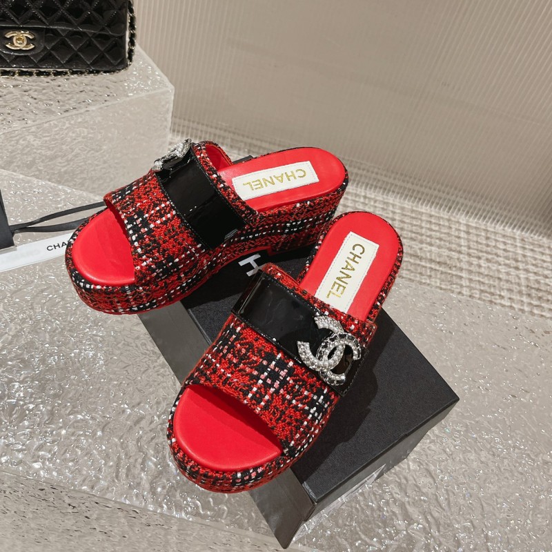 Chanel Platform Slippers