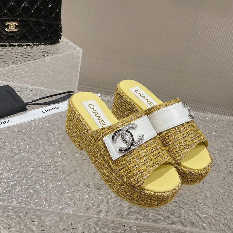 Chanel Platform Slippers