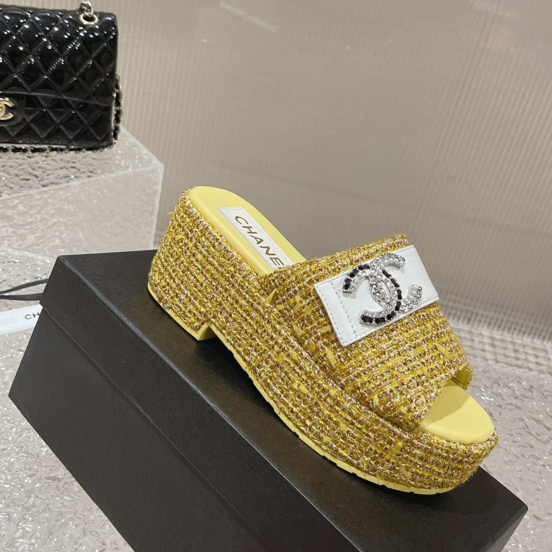 Chanel Platform Slippers