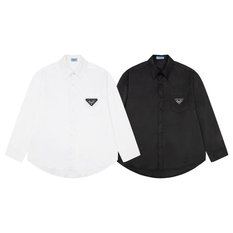 Prada Unisex Long Sleeves Shirts