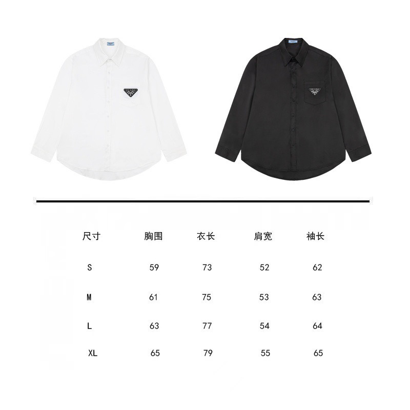 Prada Unisex Long Sleeves Shirts