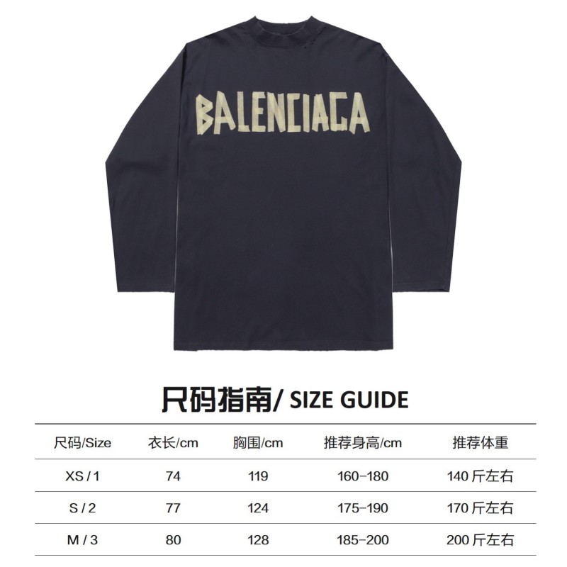 Balenciaga Unisex Long Sleeves Tee