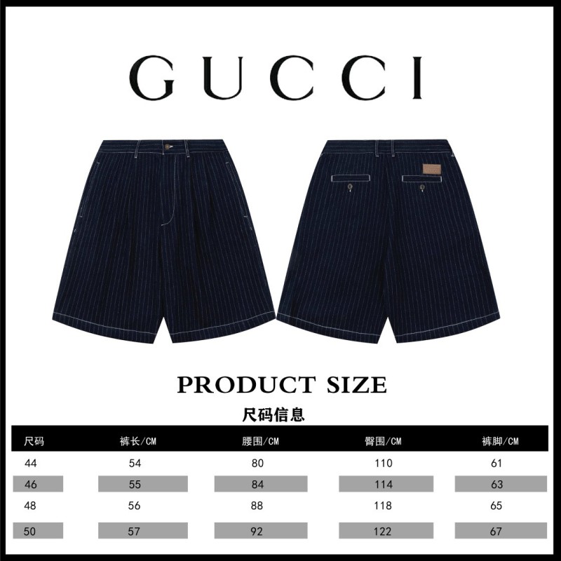 Gucci Unisex Denim Shorts