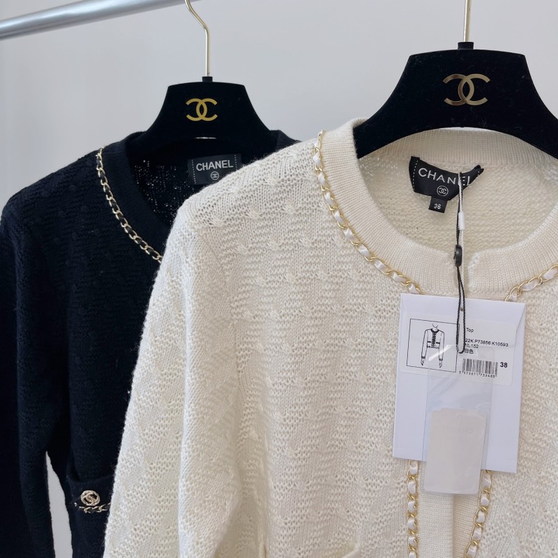 Chanel Cashmere Knit Blouse