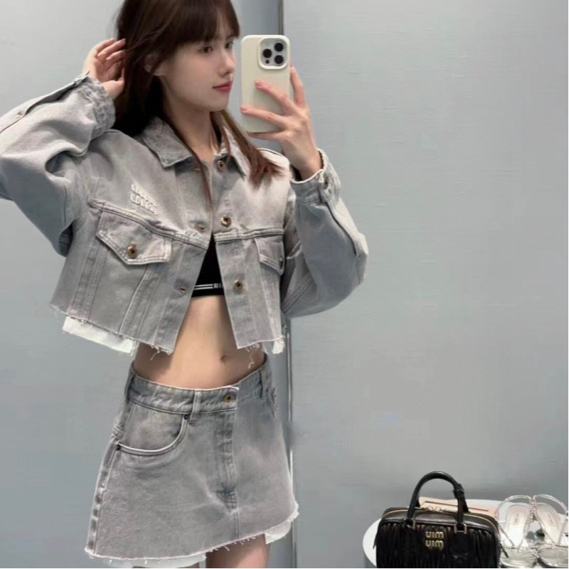 MiuMiu Denim Jacket & Skirt