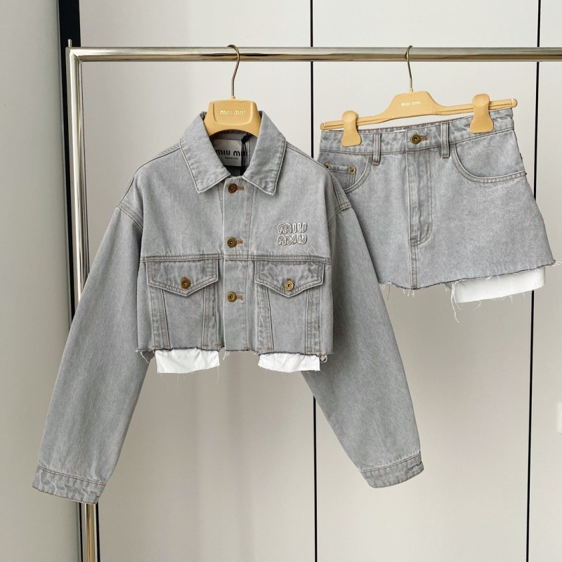 MiuMiu Denim Jacket & Skirt