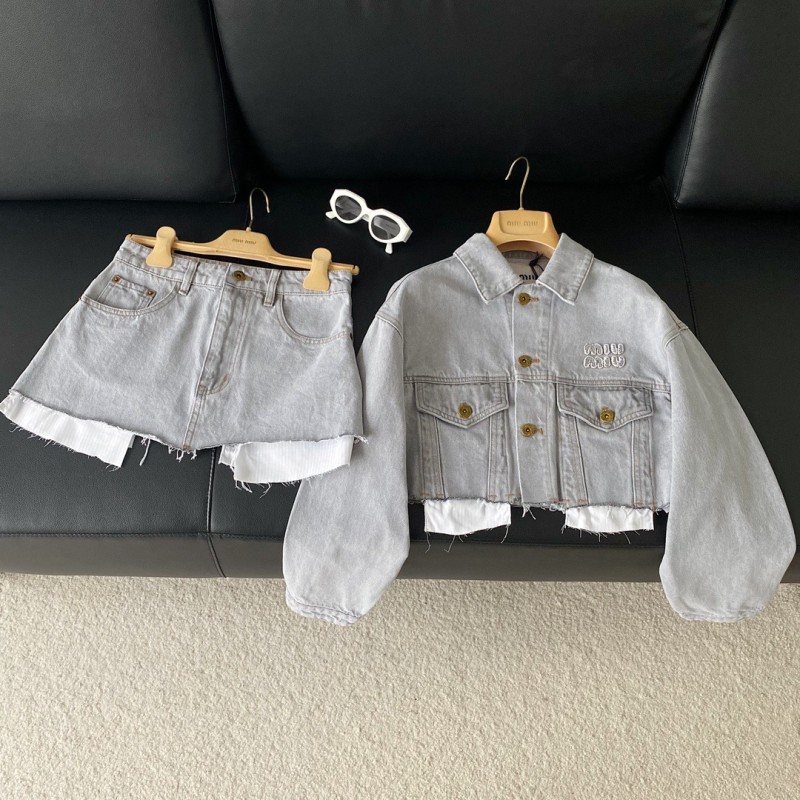 MiuMiu Denim Jacket & Skirt