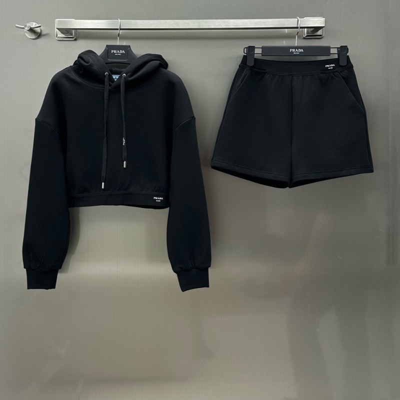 Prada Hoodie & Shorts Set