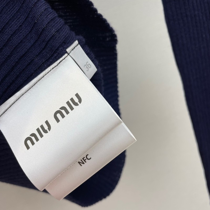 MiuMiu Knit Long Sleeves Polo Tee