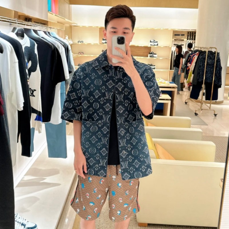 LV Unisex Denim Blouse