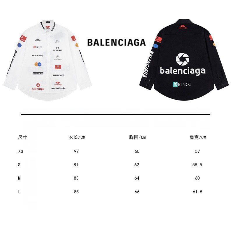 Balenciaga Unisex Long Sleeves Shirt