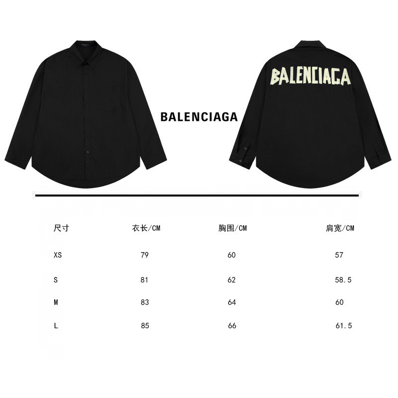 Balenciaga Unisex Long Sleeves Shirt