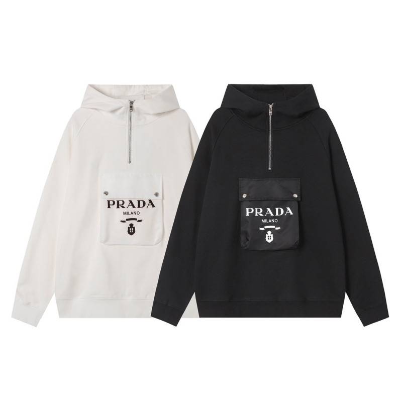 Prada Unisex Zipper Hoodie