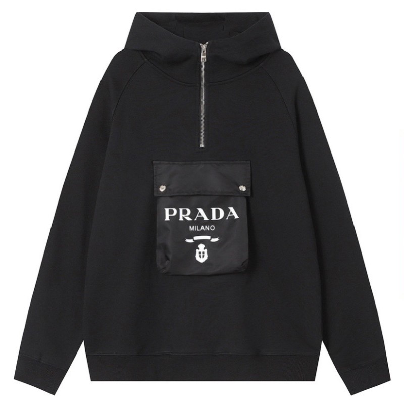 Prada Unisex Zipper Hoodie