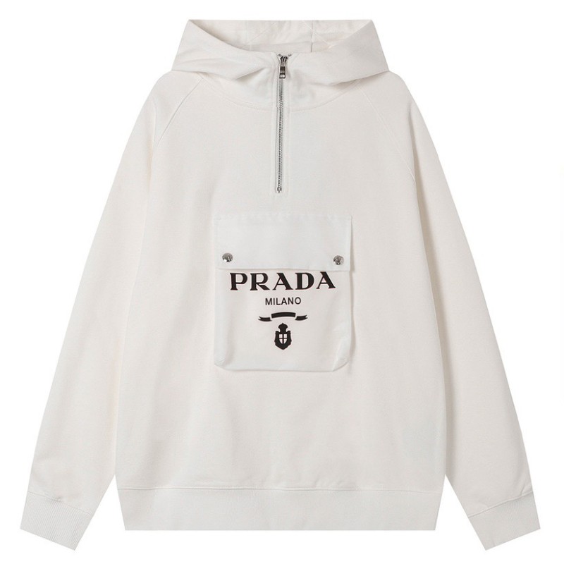 Prada Unisex Zipper Hoodie