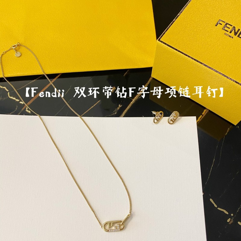 Fendi Necklace / Earrings 