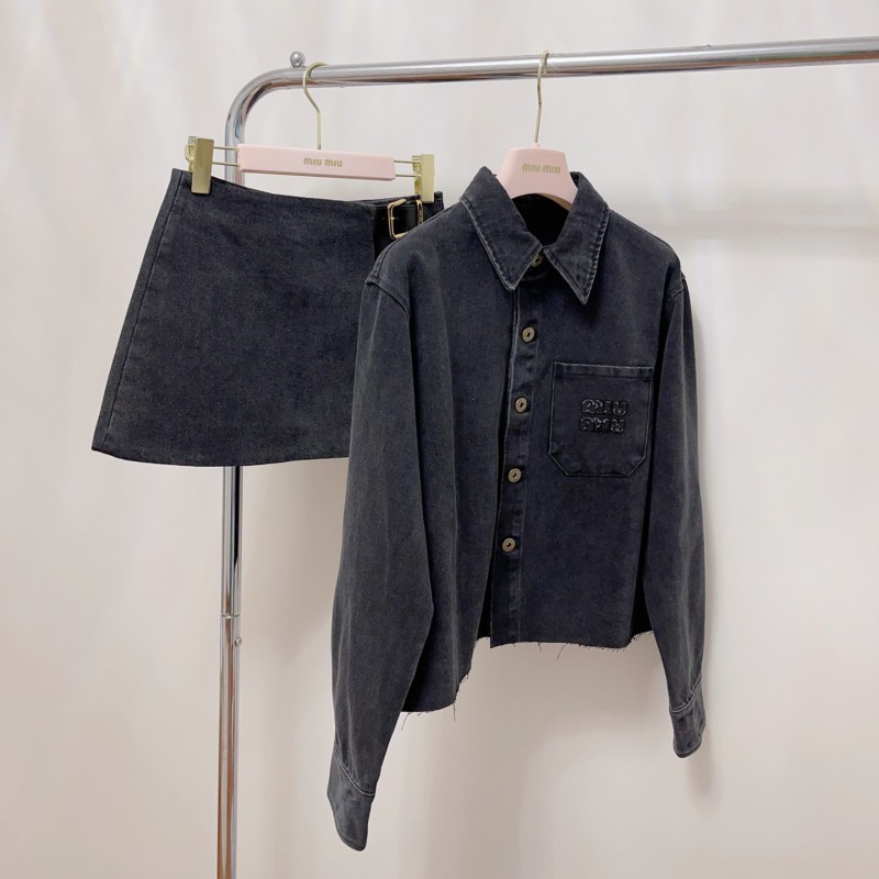 MiuMiu Denim Jacket & Skirt