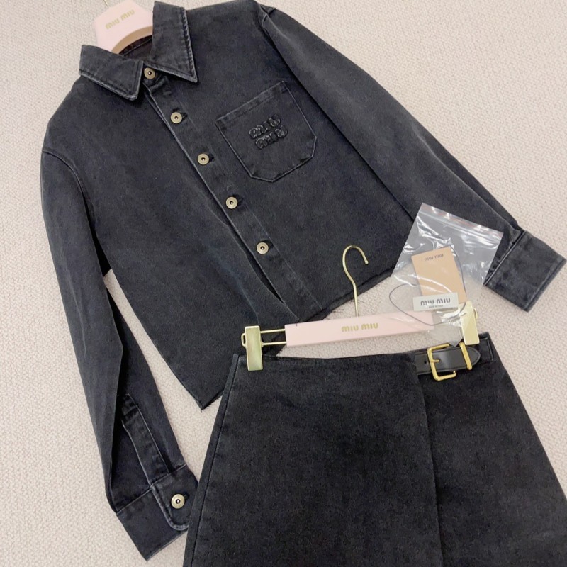 MiuMiu Denim Jacket & Skirt