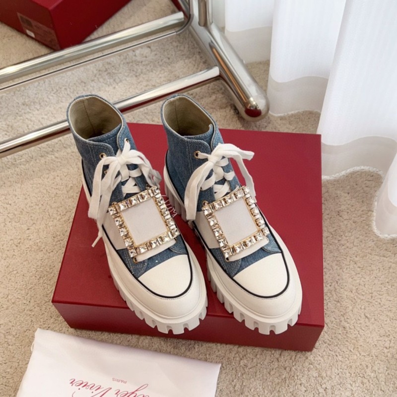 Roger Vivier Viv' Go-Thick Canvas Sneaker