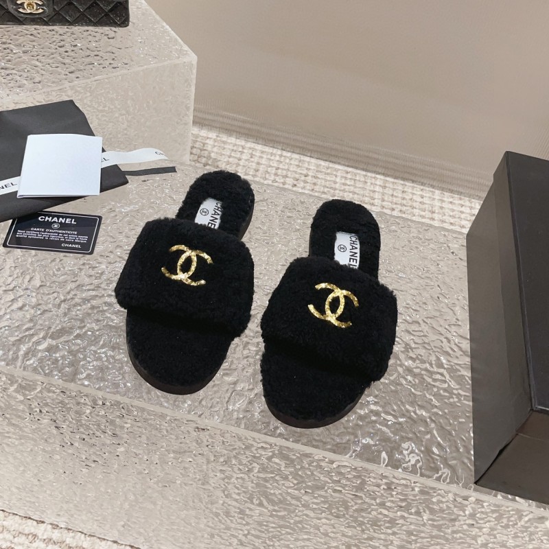 Chanel Wool Slippers