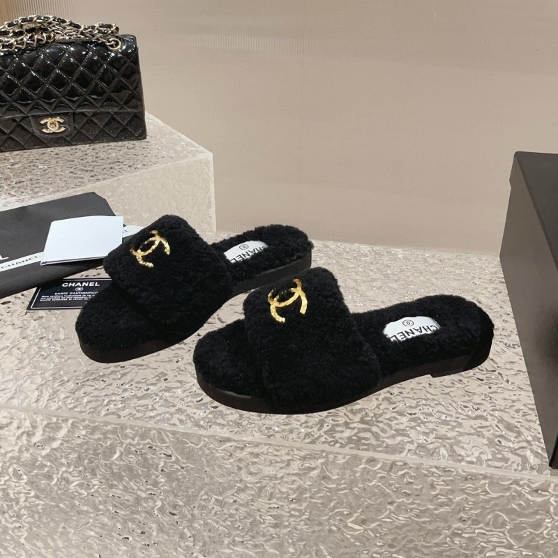 Chanel Wool Slippers