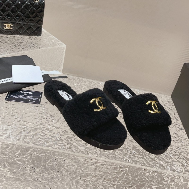 Chanel Wool Slippers