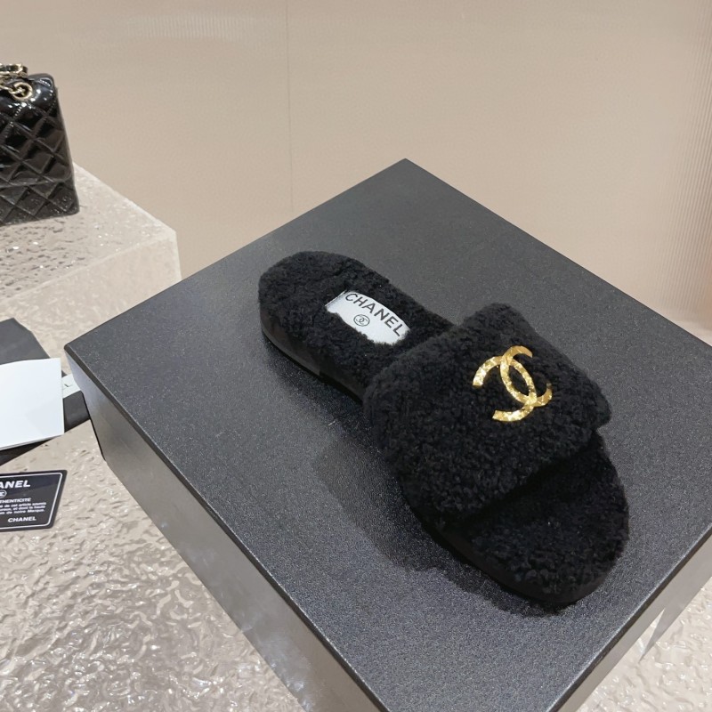 Chanel Wool Slippers