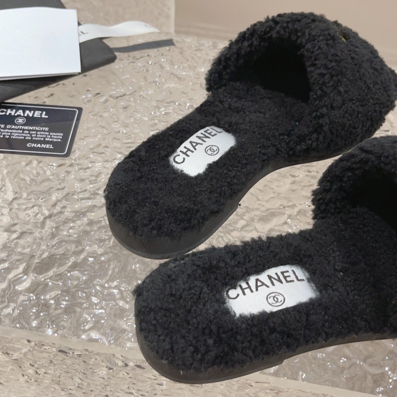 Chanel Wool Slippers