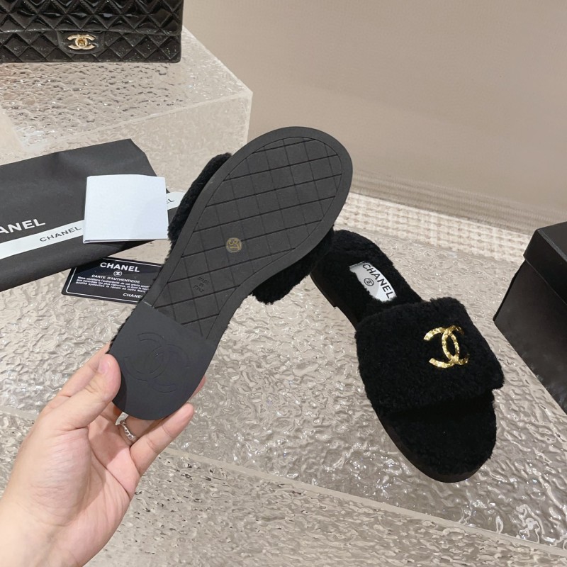 Chanel Wool Slippers